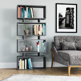 Biblioteca Langdon, gri antracit, PAL, 72x25x161 cm