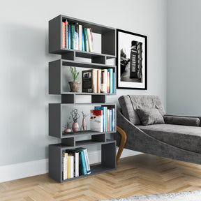 Biblioteca Langdon, gri antracit, PAL, 72x25x161 cm