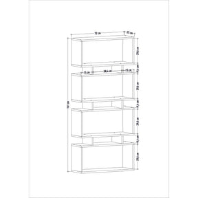 Biblioteca Langdon, gri antracit, PAL, 72x25x161 cm