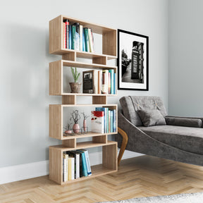 Biblioteca Langdon, stejar, PAL, 72x25x161 cm