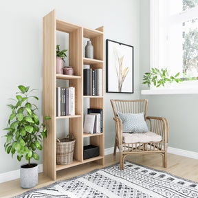 Biblioteca Eden, stejar, PAL, 63x25x160 cm