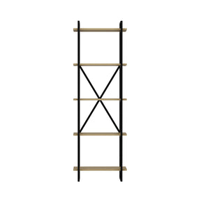 Etajera Elston 600, negru/stejar, PAL, 60x34x180 cm