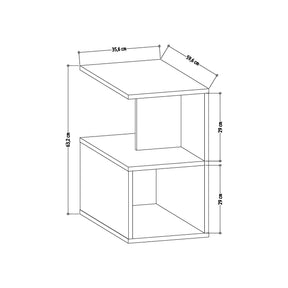 Masuta Larmon, alb, PAL, 60x36x63 cm