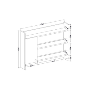 Raft bucatarie Knerr, stejar, PAL, 85x15x65 cm