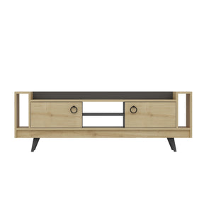 Comoda TV Tyler, stejar/gri antracit, PAL melaminat, 160x36x54 cm