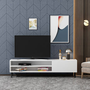 Comoda TV Blake, alb, PAL, 160x37x47 cm