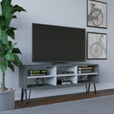 Comodas TV Judd, gri antracit/alb, PAL, 120x25x47 cm