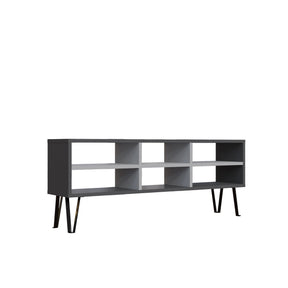 Comodas TV Judd, gri antracit/alb, PAL, 120x25x47 cm