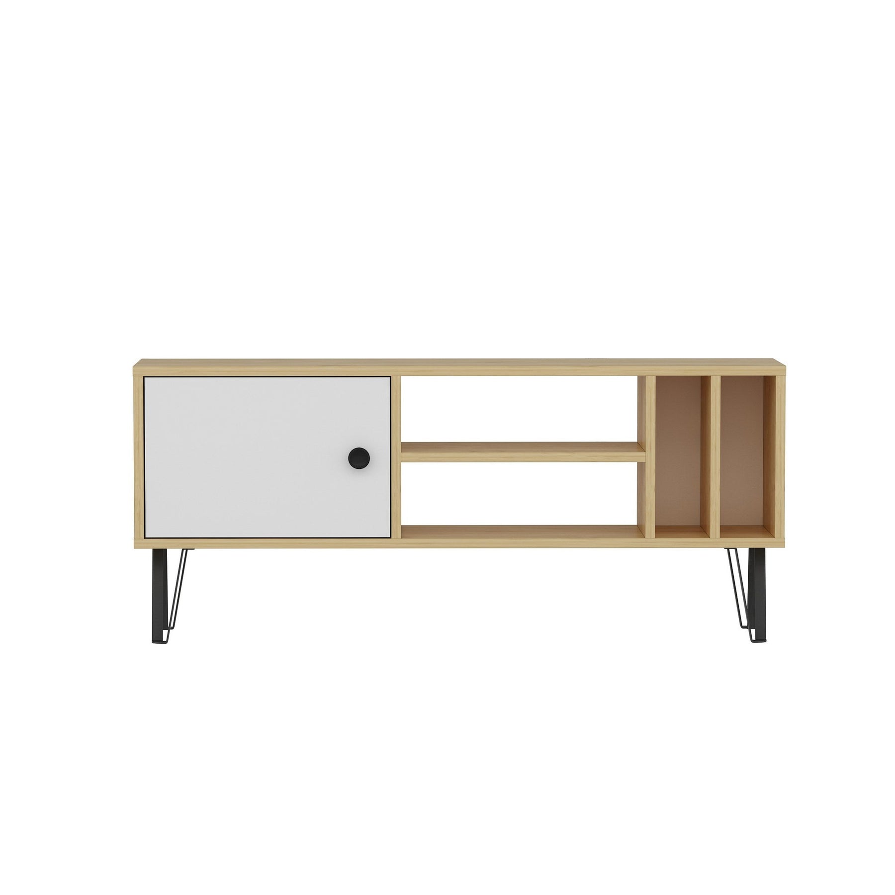 Comoda TV Arven, stejar/alb, PAL, 120x25x52 cm