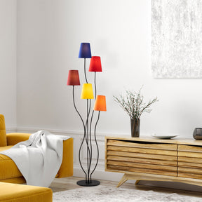 Lampa Bonibon-13232, multicolor, metal/material textil, 44x44x160 cm