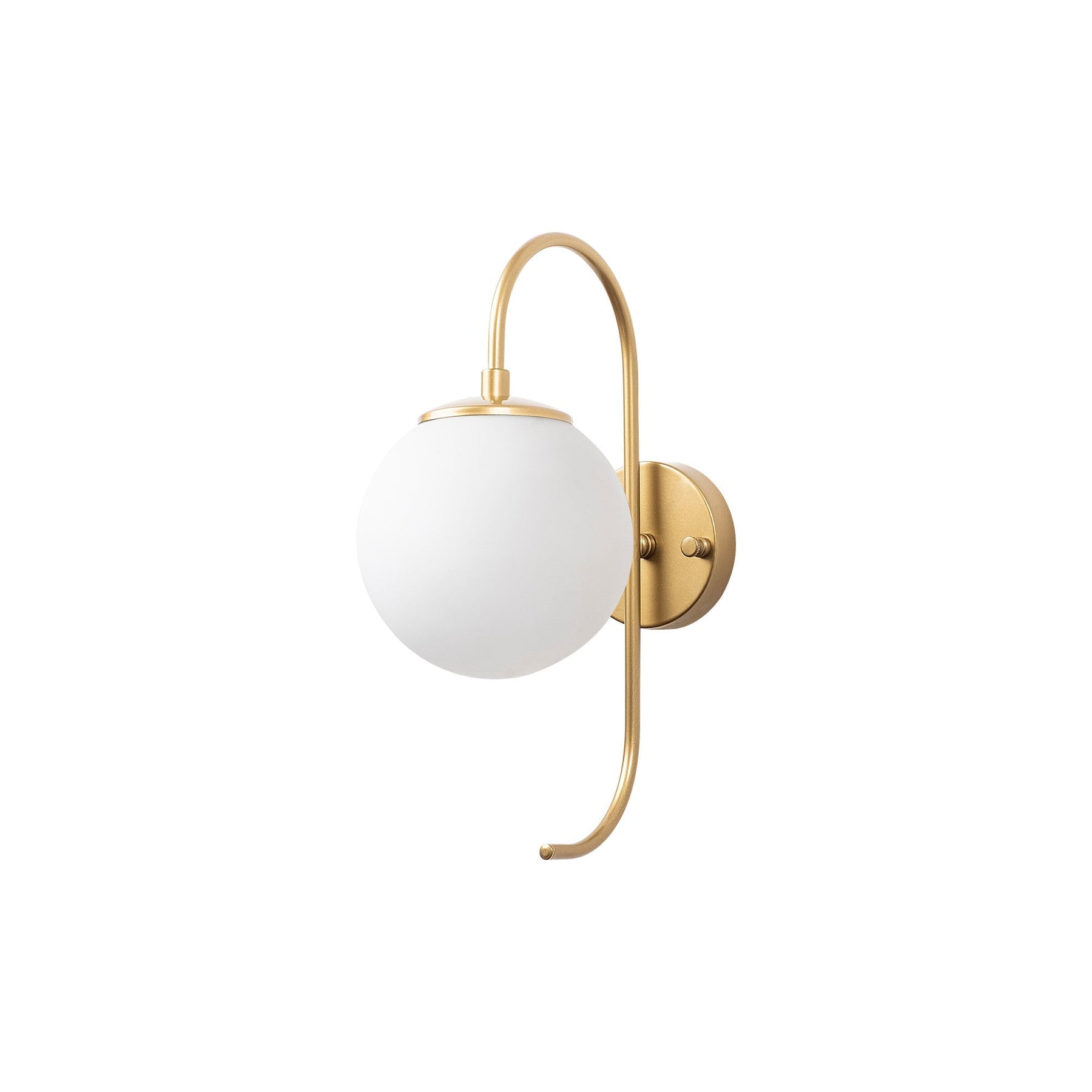 Lampa de perete Jewel, 10565, cadru metalic/sticla, auriu/alb, 15x27x36 cm