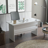 Masa birou 956LCS1103, alb, PAL melaminat, 140x60x74 cm