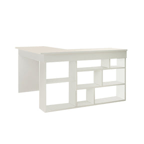 Birou CT5-W, alb, PAL, 129x120x72 cm