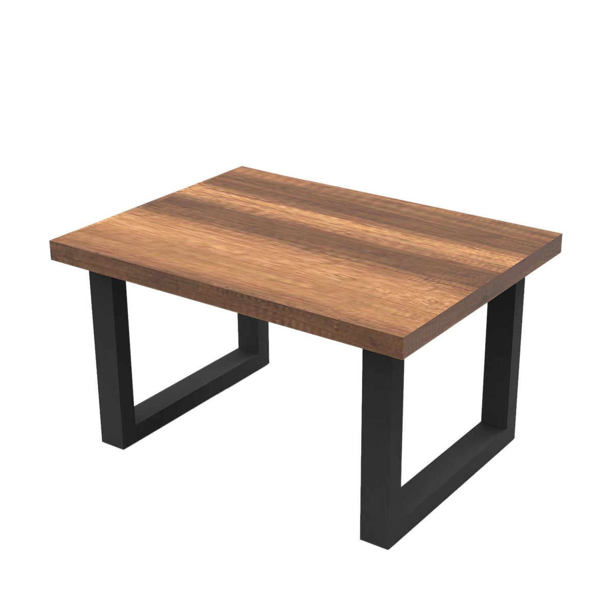Masuta cafea MN02-BA, nuc/negru, PAL/metal, 80x60x43 cm