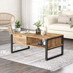 Masuta cafea ML34-A, stejar, PAL, 100x60x44 cm