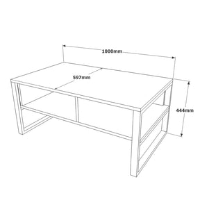 Masuta cafea ML34-A, stejar, PAL, 100x60x44 cm