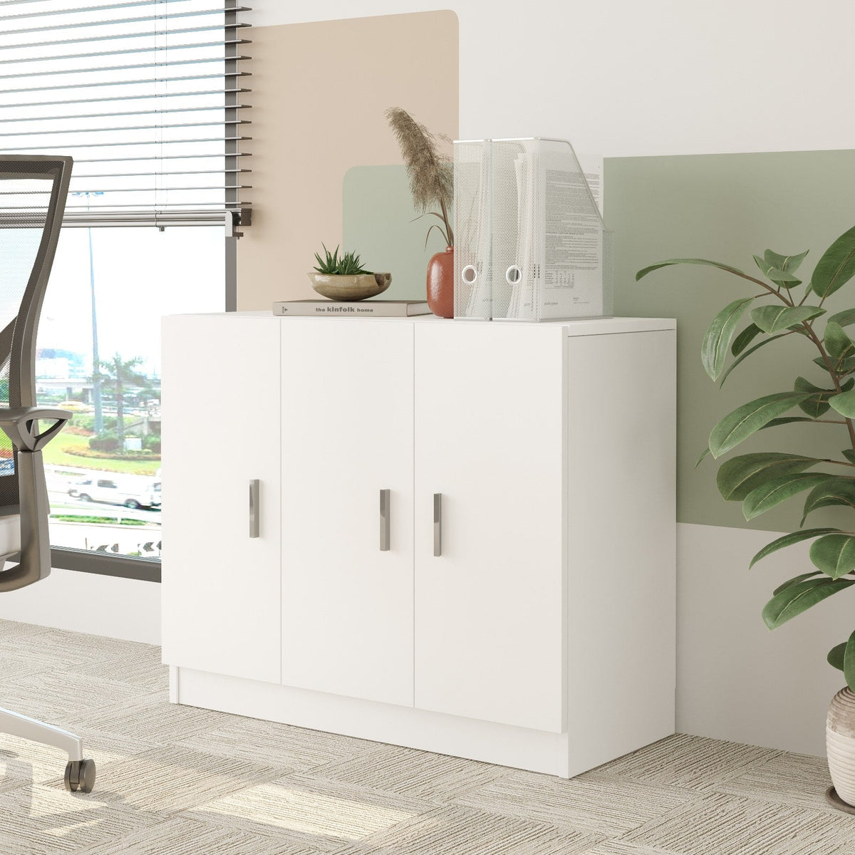 Comoda 956LCS1503, alb, PAL melaminat, 89x38x74 cm