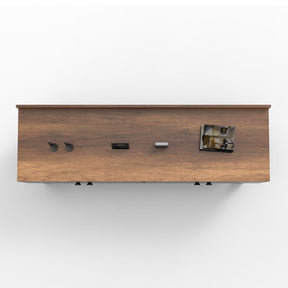 Comoda MN04-BA, nuc/gri, PAL/metal, 180x85x93 cm