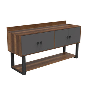 Comoda MN04-BA, nuc/gri, PAL/metal, 180x85x93 cm