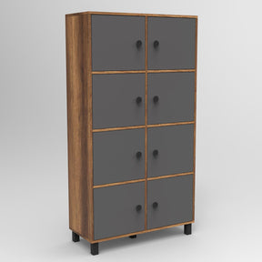 Dulap MN06-BA, nuc/gri, PAL/metal, 96x40x179 cm