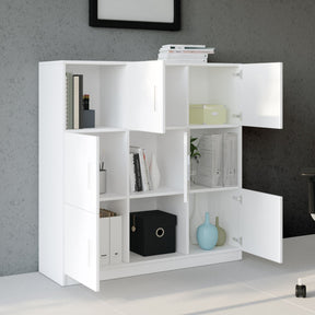 Comoda inalta VO7 - W, alb, PAL melaminat, 120x38x122 cm