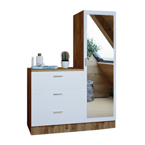 Dulap CC6-AW, alb/stejar, PAL, 100x47x140 cm
