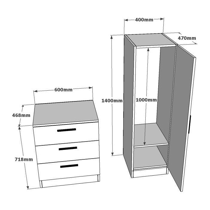 Dulap CC6-AW, alb/stejar, PAL, 100x47x140 cm
