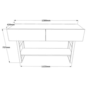 Set comoda si oglinda hol ML24-A, stejar, PAL/metal