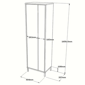 Dulap DY1-W, alb, PAL, 50x36x165 cm