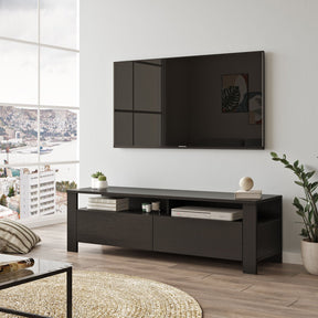 Comoda TV LC1-LB, negru, PAL, 140x40x42 cm