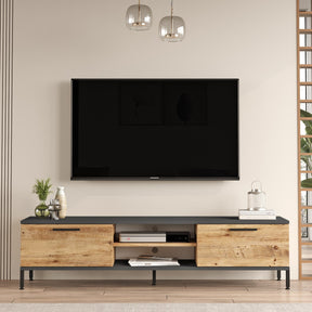 Set masuta cafea si comoda TV RL5-AA, stejar/gri, PAL melaminat
