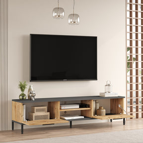 Set masuta cafea si comoda TV RL5-AA, stejar/gri, PAL melaminat