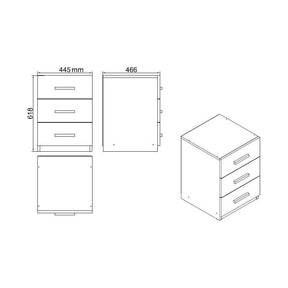 Set de mobilier de birou VO11-BA, antracit/maro, 100% PAL melaminat, 140x74x60 cm