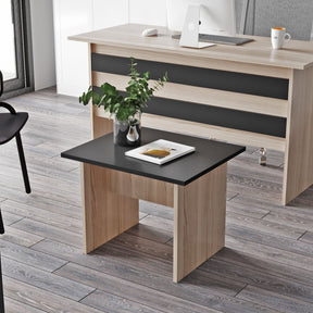 Set mobilier birou VO12 - OB, 4 piese, stejar/negru, PAL melaminat
