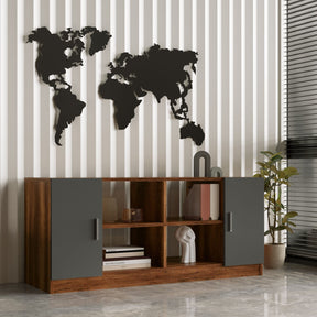 Set de mobilier de birou VO13-BA, antracit, 100% PAL melaminat, 140x74x60 cm