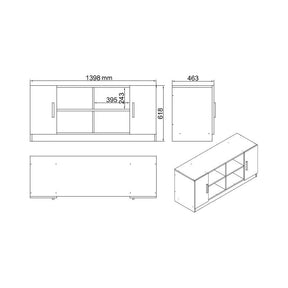 Set dormitor tineret VO16-BA, 100% PAL melaminat, maro/antracit, 140x74x60 cm