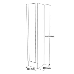 Dulap ML14-A, stejar, PAL, 35x35x180 cm
