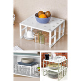 Organizator de bucatarie 8100, alb, metal inox 100%, 27,5x31,5x15 cm