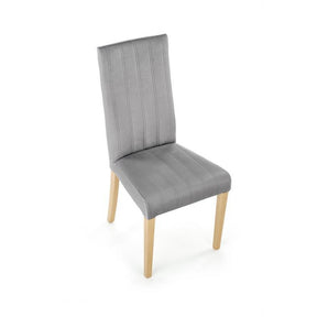 Scaun DIEGO 3, stofa catifelata gri deschis, 47x59x99 cm