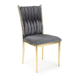 Scaun K436, gri/auriu, 48x55x94 cm