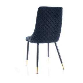 Scaun tapitat PIANO, negru, 44x45x92