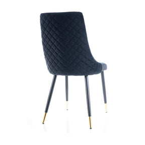 Scaun tapitat PIANO, negru, 44x45x92