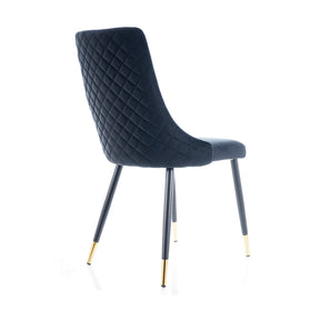 Scaun tapitat PIANO, negru, 44x45x92