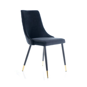 Scaun tapitat PIANO, negru, 44x45x92