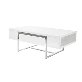 Masuta moderna HAMPTON alba, 110x60x40 cm