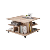 Masuta multifunctionala LEVKE LIGHT sonoma, 76x76x44 cm