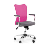 Scaun de birou ANDY gri/roz, 56x41x87/95 cm
