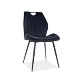 Scaun tapitat ARCO, negru, 52x44x92
