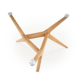 Masa rotunda ASHMORE, transparent/sonoma, 120/77/88 cm