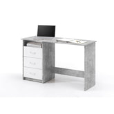 Birou cu sertare Adria, beton/alb, 120x50x76 cm
